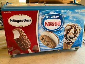HAAGEN DAZS NESTLE COMMERCIAL ICE CREAM DISPLAY FREEZER LOOKS AND WORKS GREAT