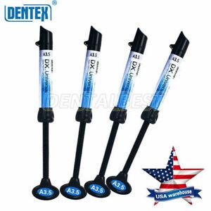 4 X Dentex Dental Curing Light Cure Composite Resin Refill A3.5 4g/Syringe USA