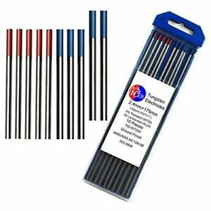TIG Welding Tungsten Electrodes Assorted 3/32&#034;x7&#034; Red-Blue 5pcs 2% Thoriated ...