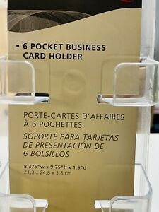Wall Mount 6 pocket business card holder