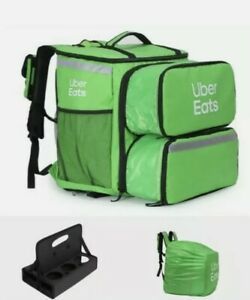 Uber Eats Large Backpack W/ Double Expanding Pizza Pocket DOORDASH INSULATED BAG