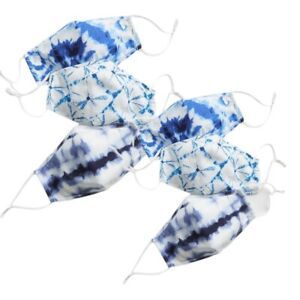 GAP Adult Blue Tie Dye  Bright Contour Masks - 6 Face Coverings Masks Unisex
