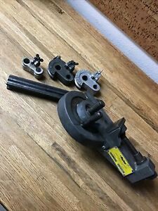 PARKER EXACTOL MODEL 412 TUBING PIPE BENDER FITTER PLUMBER W/ DIES FOLLOWER BAR