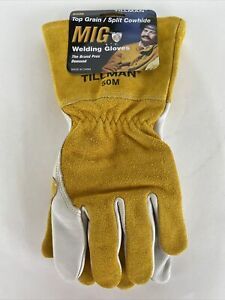 TILLMAN 50M Top Grain / Split Cowhide Welding Gloves MIG Medium NWT