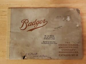 Christensen Engineering Company Catalog No 12 Badger Gas Engines Milwaukee