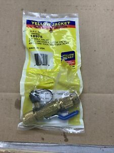 Yellow Jacket 18975 1/4&#034; 4-in-1 Ball Valve Tool Core Removal with Side Port