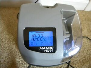 Amano PIX-95/A421 Time Clock Digital LED Hour Punch Good Condition