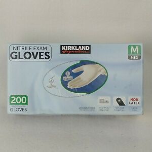 Kirkland Signature Nitrile Exam Gloves,Size  Medium. 200 Gloves