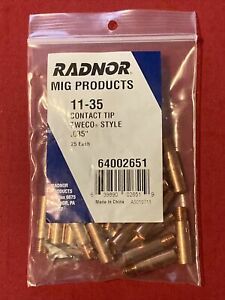 RADNOR RAD64002651 Contact Tip,0.035,Tweco,Standard,PK25 (I3)