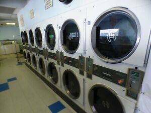 Huebsch Used white Stack 30# dryers coin operated 