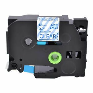 1PK Fits Brother P-Touch TZ-143 TZe-143 Blue on Clear Label Tape PT-E300 0.7&#034;