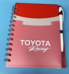 Toyota Racing Spiral Notebook Mini Size 5” x 7” Red Pen Organizer Pocket
