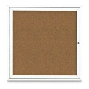 UNITED VISUAL PRODUCTS UV403-WHITE-FORBO Corkboard,Synthtic Forbo/White,36&#034; x