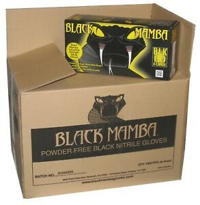 Black 120 Mamba 6.25 mil Nitrile Glove-Black Large 