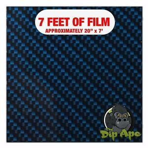 Hydrographic film Bad Boy Blue Carbon Fiber 7&#039; x 20&#034; hydro dip dipping