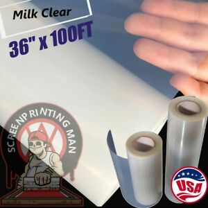 36&#034; x 100FT Waterproof Inkjet Milky Transparency Film Silk Screen Printing Film
