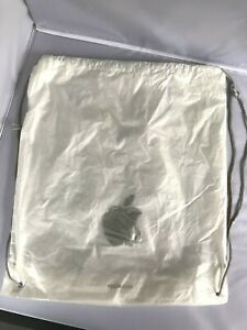 Large Empty Plastic Bag Apple Logo Drawstring Sides Backpack Style Apple.com Tot