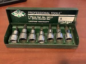 SK 7PC 3/8&#034;DR. SCREWDRIVER BIT SOCKET SET  #19737  (MADE IN THE USA)