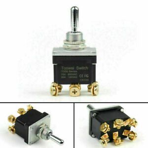 1Pcs Toowei  Waterproof Rocker Toggle Switch ON-OFF-ON SP3T 6Pin Grade F7