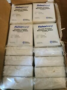 Fisherbrand Double Frosted Microscope Slides pre cleaned 22-034-486 case of 20