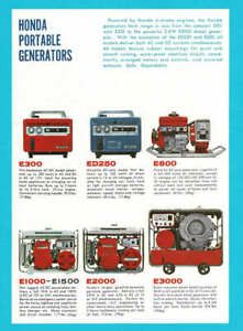 Original c.1960s Honda Portable Generators Australian Brochure