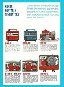 Original c.1960s Honda Portable Generators Australian Brochure