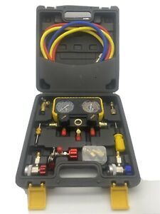 HVAC A/C Refrigeration 496-C Manifold Gauge Set with Case