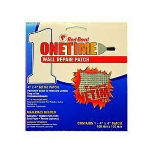 4&#034; x 4&#034; Onetime Wall Patch-Drywall Repair-Red Devil 1214 (3 Pack)