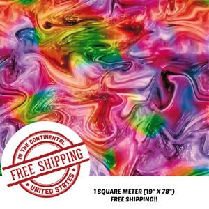 HYDROGRAPHIC WATER TRANSFER HYDRO DIP FILM RAINBOW OIL SLICK 2 1SQ (19&#034; X 78&#034;)