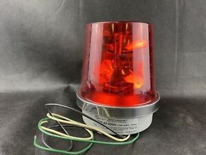 NEW EDWARDS ADAPTABEACON 52R-N5 ROTATING LIGHT RED 120 VAC .26 AMP 1/2&#034; Corded