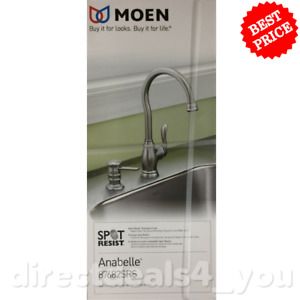 Moen Anabelle #87682SRS Stainless 1-Handle High Arc Single Mount Bar Faucet
