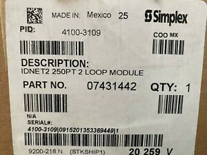 NEW SIMPLEX 4100-3109 IDNET2 250 POINT 2 LOOP MODULE FREE SHIPPING !!!