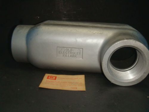 Killark olb-7 aluminum conduit body hub size 2 1/2&#034; new in box for sale