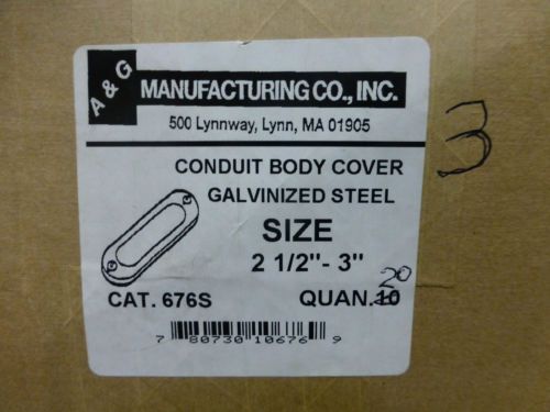 A&amp;G LOT OF 20 Conduit Body Cover Size 2 1/2 -3 inch Cat 676S Galvanized steel