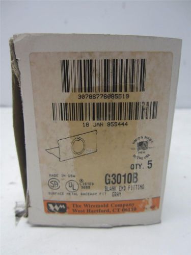 New box of 5 wiremold g3010b blank end fittings for sale