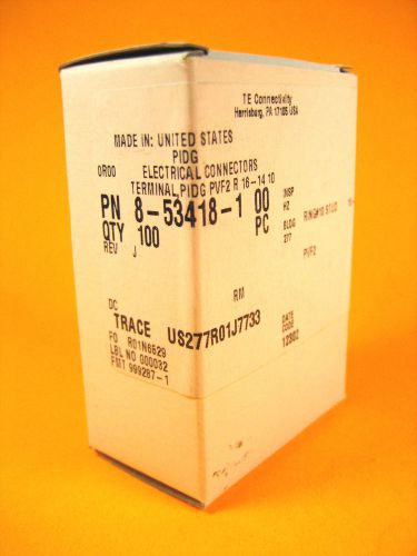 Te connectivity - 8-53418-1 - ring #10 stud terminal connector 100pcs, 16-14 awg for sale