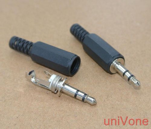 3.5mm stereo plug audio connector with cable boot.10pcs