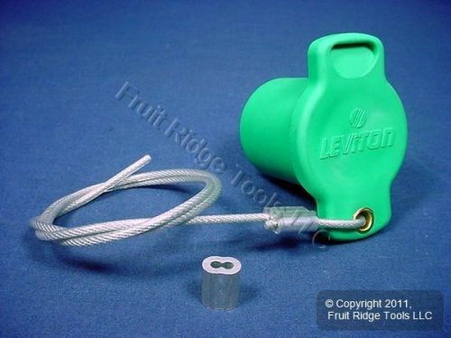Leviton green 16 series cam-type plug female protective cap insulator 16p22-g for sale