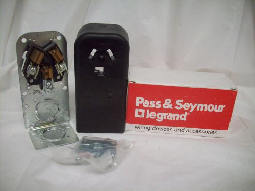 New in Box Pass &amp; Seymour 388 Black Surface Mount Dryer Outlets 30A 125/250V