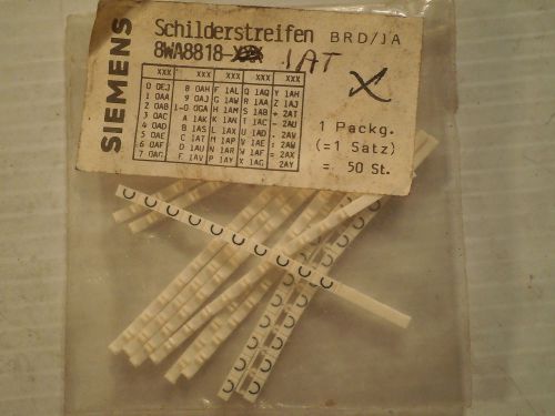 Partial Pack with 110  remaining: Siemens Labels Part No. 8WA8818-1AT