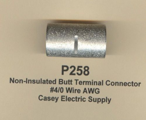 2 non insulated butt terminals connectors uninsulated #4/0 wire awg molex for sale