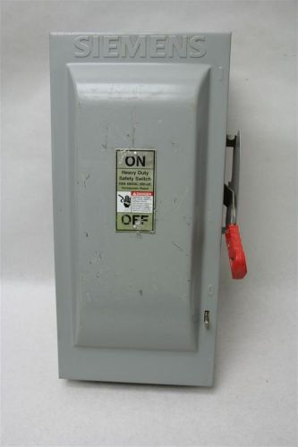 Siemens hnf362 3-pole non-fusible heavy duty safety switch 100a 600v for sale