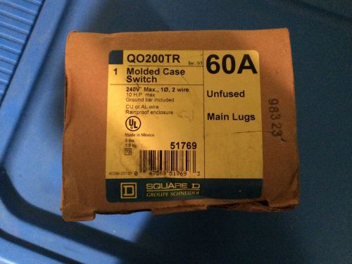QO200TR SQUARE D MOLDED CASE SWITCH, NEW IN BOX!!!