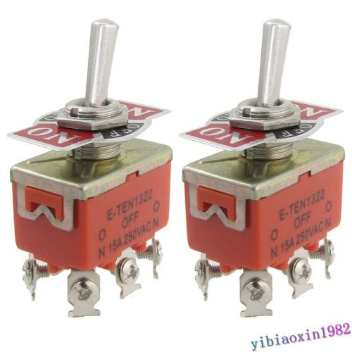 10 pcs ac 250v 15a amps on/off/on 3 position dpdt toggle switch for sale