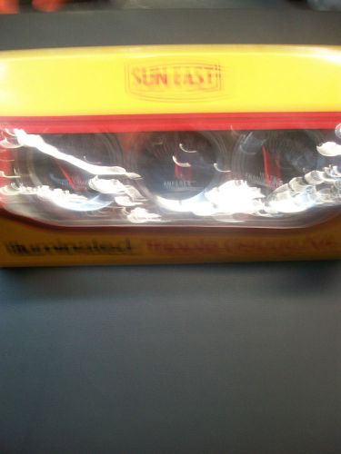1-sun east chrome heavy duty illuminated tripple gauge kit se-ag401 new for sale