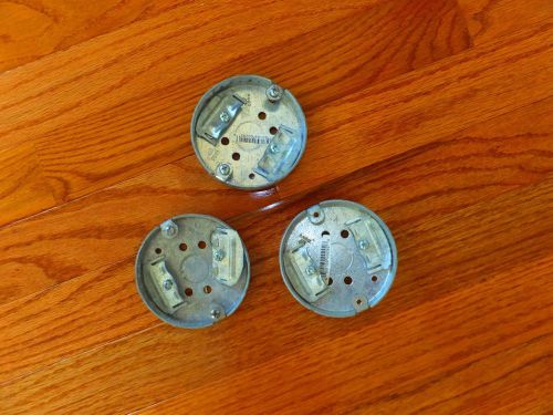 3 ceiling fan pans 3 1/2&#034; round 1/2&#034; deep 1/ hubbell electrical prod. #8292 for sale