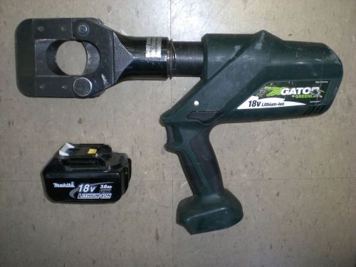 Greenlee ESG45L Gator Battery Cable Cutter With 18Volt Battery LOOK!!!!!!!!!!