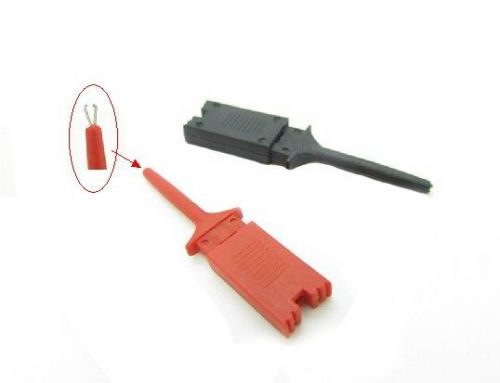 10 pairs probes hook test clip cable welding flat 50mm long red and black hot for sale