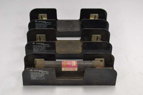 Lot 3 gould 60321 shawmut 30a amp 600v-ac 1p pole fuse holder b337668 for sale