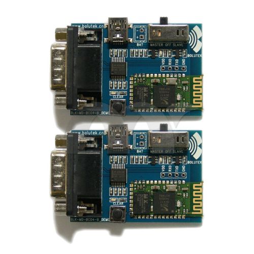 2 pcs rs232 bluetooth serial adapter communication master-slave  modes 5v for sale